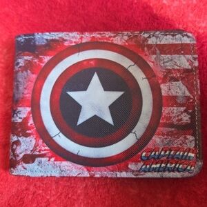 New avengers captain america marvel comic anime manga leather wallet